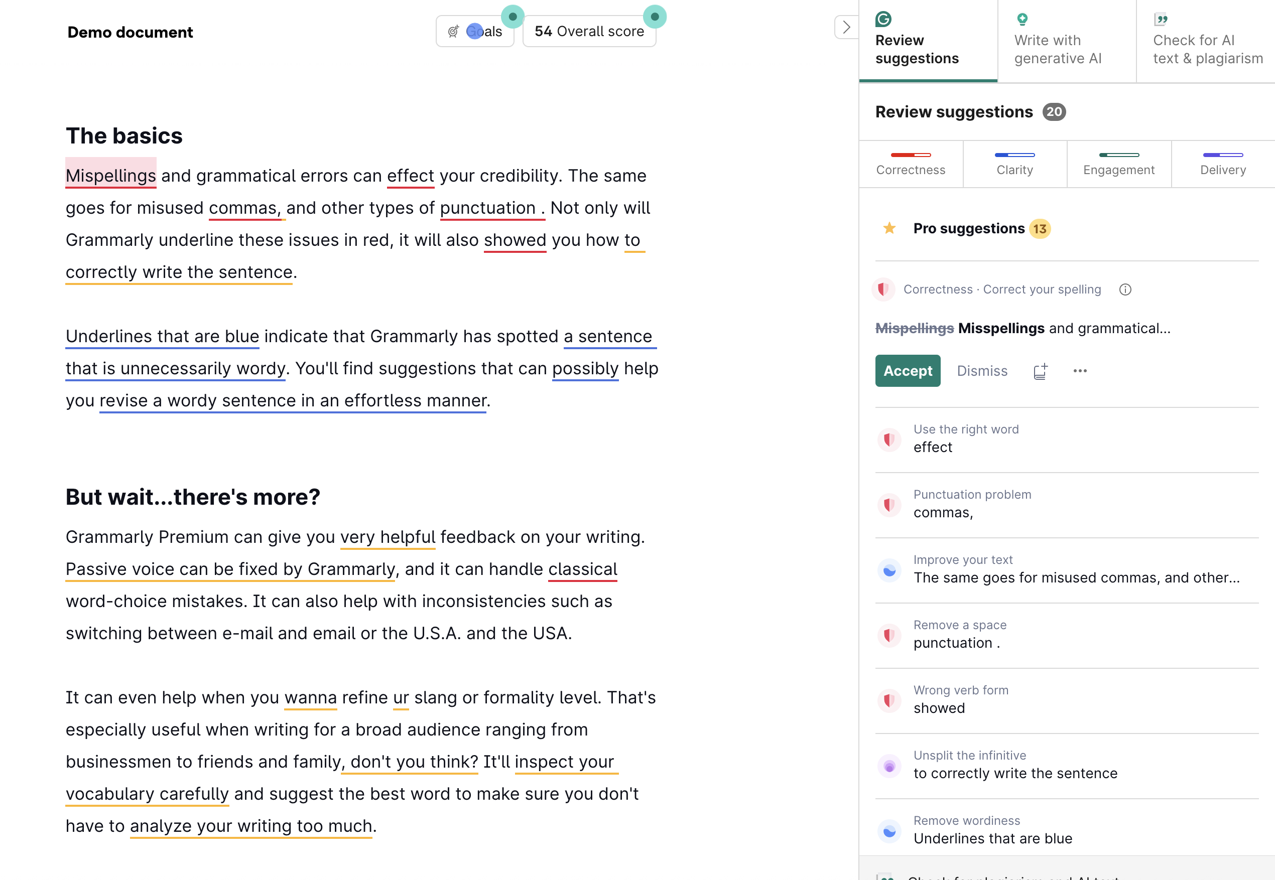 Grammarly Schermata Principale